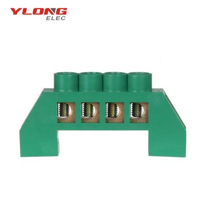 China YL-001 Electrical Whole Installation Cover 4 Ways Earth Bar Plastic Terminal Block for sale