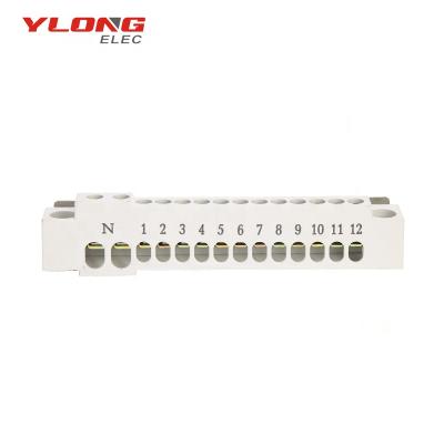 China YL-013 Electrical Installation Screw 12 Ways Electrical Terminal Block With Cover for sale