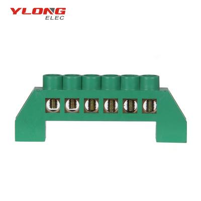 China YL-001 Electrical Whole Installation Cover 6 Ways Earth Bar Plastic Terminal Block for sale