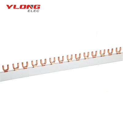 China Installation YL-302 U Type Electrical Busbar 2P 1.2*7 40A Fork MCB for sale