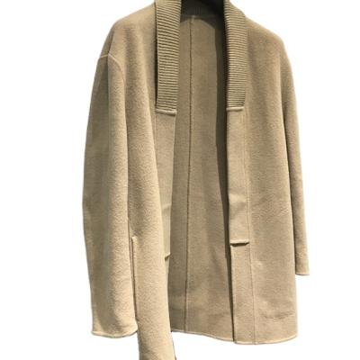 China OVERCOAT 2021 Winter Wool Cashmere Stock Woven Sweater Wool Men's Factory Casual Warm Soft Custom High Quality Coat for sale