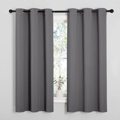 China Solid Color Blackout W42 X Inch L63 Modern Insulated Curtains For Bedroom for sale