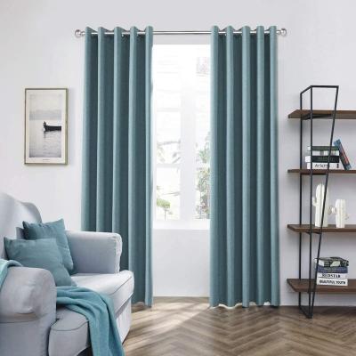 China Blackout Swept Blackout Grommet Curtains Teal Window 2 Panels Thermal Insulated Blind Floor Curtains For Bedroom for sale