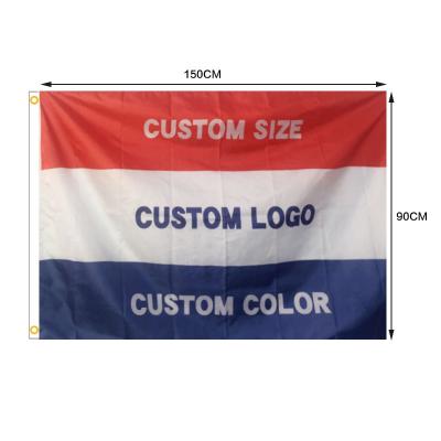 China Hanging Displays custom promotion flag 3x5ft sublimation blank logo banner any design outdoor flying flag 3x5 custom flag for sale