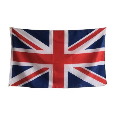 China Healthcare Institutes Wholesale custom 150x90cm UK national 100d polyester 3X5FT custom digital printing UK national flag for sale