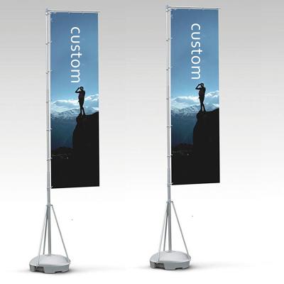 China Hanging Displays Custom Advertising Promotion Outdoor flying banner Teardrop flags Feather rectangle Beach Flag for sale