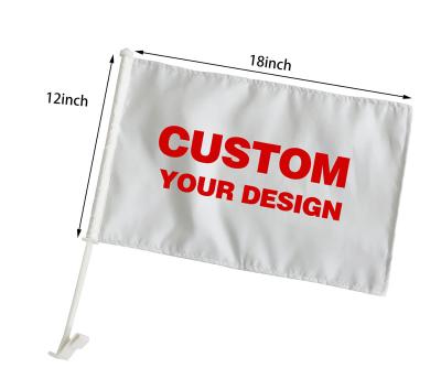 China Outdoor Advertising Display Easy installation of custom size pattern car window flags for sale