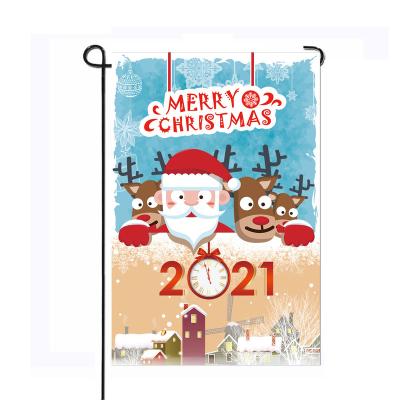 China Hanging Displays fraternity and sorority Blank black out Burlap Christmas Outdoor Sublimation Garden Flag wholesale garden flags for sale