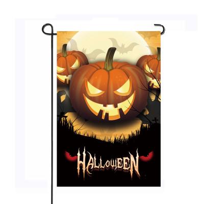 China Hanging Displays Festival Decorations Halloween Courtyard blank black out Sublimation Double Sided Thanksgiving Decorative Garden Flags for sale