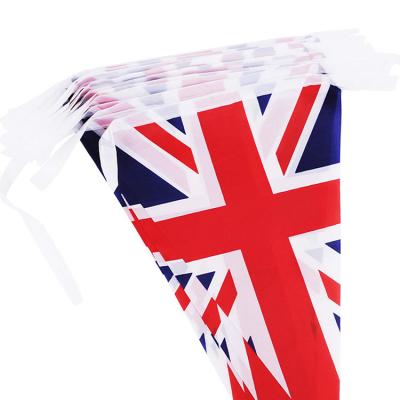 China Hanging Displays World Sport Event meeting Party Rectangle triangle UK flag bunting banner Union Jack Bunting String England  flag for sale