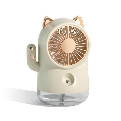 China Hotel Usb Mini Air Conditioner Rechargeable Mini Fan Mist Water Evaporative Fan for sale