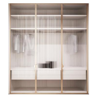 China Contemporary Simplicity Bedroom MDF Double Door Wardrobe Modern Design for sale