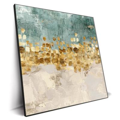 China Fashion Art Design Waterproof+ECO-Friendly Abstract Painting Blue and Gold Foil Oil Painting Print on Canvas Posters Prints for Wall Decor for sale