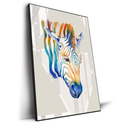 China High Resolution Waterproof+ECO-Friendly Horse Painting Canvas Wholesale Price Oil Painting Canvas Print Goat 3 Panel Wall Art For Home Decor for sale