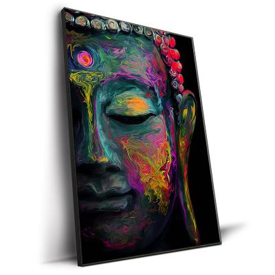 China Waterproof+ECO-Friendly Gallery Wrap Wall Painting Canvas Print Buddha Face Wall Art HD Printed For Wholesale for sale