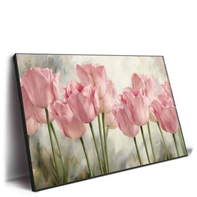 China Waterproof+ECO-Friendly Beautiful And Pink Colorful Flowers Painting Landscape Picture Wall Art Print On Canvas Poster For Bedroom Decoration for sale