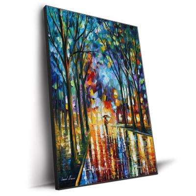 China High Resolution Competitive Price Rio Artwork Oil Knife Painting Subtract Hand Painted Wall Art Decoration Canvas Printing for sale