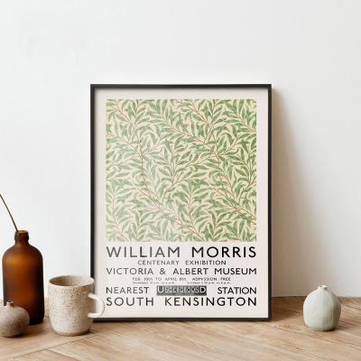 China Hot Sale Custom Abstract William Morris Fresh Leaf Flower Wall Art Pictures Prints Painting Poster Waterproof+ECO-Friendly Product Posters for sale