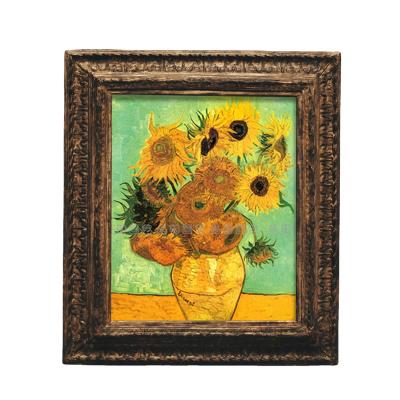 China Environmental Materials Handmade Famous Von Gogh Oil Painting Sunflower Reproduction On Canvas Wall Art Painting for sale