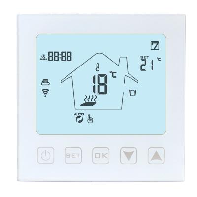 China Modern thermostat for underfloor heating hot sale gas and trigger boiler wifi heating thermostat thermal wifi with Alexa for sale