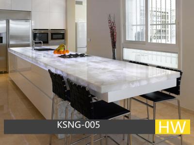 China Backlit White Quartz Countertop for sale