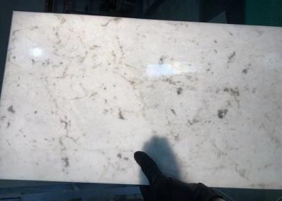 China Customized Bacstone Glass , 2MM Thin Marble White Laminated Glass for sale