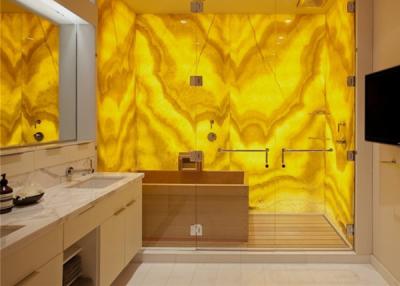 China Yellow Onyx Bacstone Glass Panel 1-2MM Thin Stone for sale