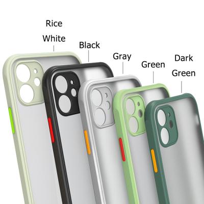 China Fashion Custom Design Matte TPU Back Phone Case PC TPU Shockproof Cell Phone Cover For iPhone 11 12 Pro Max for sale