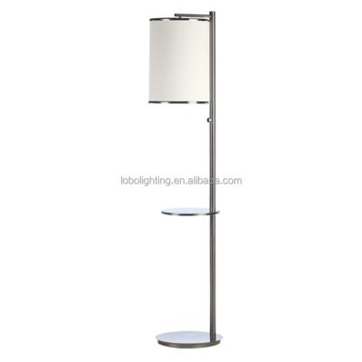 China Modern Hotel Table Floor Lamp With Round Fabric Shade USA Table Floor Light for sale