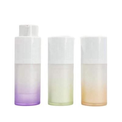 China 15ml 30ml 50ml Twist Serum Cosmetic Cosmetic Bottles Blue Body Pump Base Skin Care Airless Plastic Bottle for sale