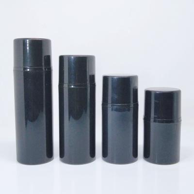 China Factory Original Recyclable Thick Wall PETG 20ml 30ml 40ml 50ml 100ml Black Airless Pump Bottle For Men Skin Care Packaging for sale