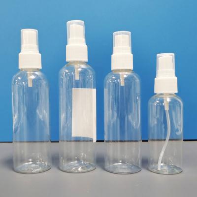 China 100ml Cosmetic Frosted Clear PET Shoulder Flat Spray Bottle Plastic Perfume Spray Bottle 200ml for sale