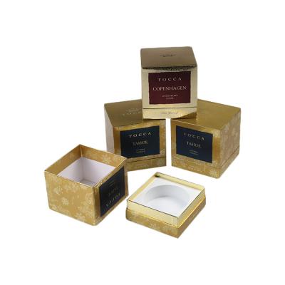 China Recycled Materials Recycled Materials Gift Packing Box Materials Custom Printed Handmade Customized Paper Candle Packing Box for sale