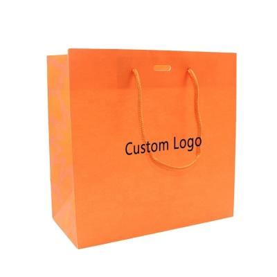 China Recyclable Paper Bag Printing Logo Shopping Gift Bag /kraft bag for jewelry packaging for sale