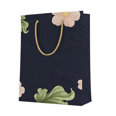 China Recyclable Gift Paper Bag Custom Printing Commercial Luxury Shopping Paper Gift Bags for sale