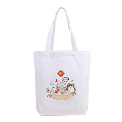 China Wholesale Custom Handled Printed Eco Friendly Recycle Drawstring Zipper Digital Printing Women's Custom Canvas Bag for sale