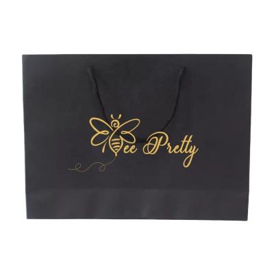 China Recyclable Wholesale Custom Logo Boutique Shopping Bag With Handle For Gift Packaging for sale