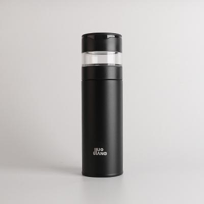 China 1.3 PORTABLE Thermos Water Bottle Temperature Display 18/10 Stainless Steel Coffee Mug Tea Cup With Tea Infuser Lid for sale