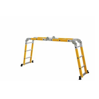 China Insulation Ladders Low Price Portable Fiberglass Universal Ladder 4X4 Steps for sale