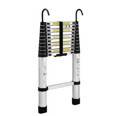 China Hot Selling Aluminum Telescopic Folding Ladders Attic Ladder With Hooks for sale