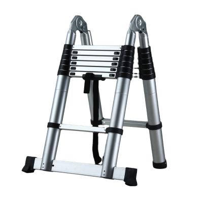 China Folding ladders 4.4m 14 tread extension aluminum transformer used telescopes ladder for sale for sale