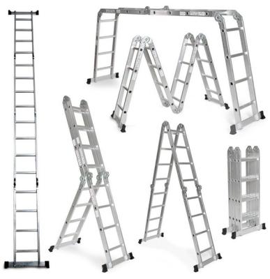 China 4X4 MULTI PURPOSE 4.7M TELESCOPIC PLATFORM WORK PLATFORM ALUMINUM FOLDING STEP LADDER Folding Ladders for sale