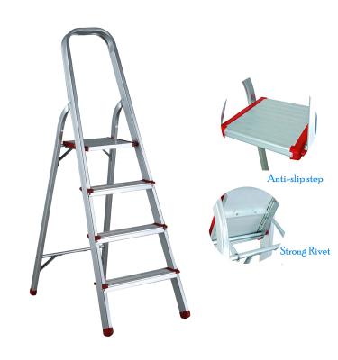 China Hot New Folding Ladders Safety Aluminum Step Ladder With Handrail for sale