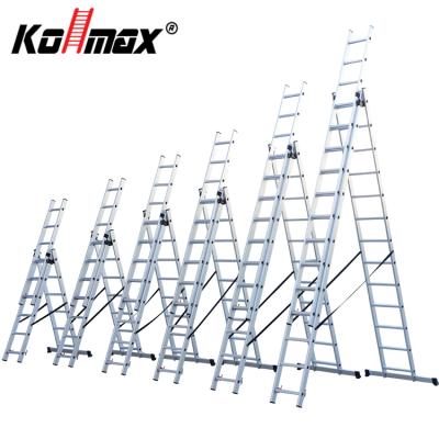 China China High Quality Aluminum Folding Ladders 3 Section Extensions Ladders for sale