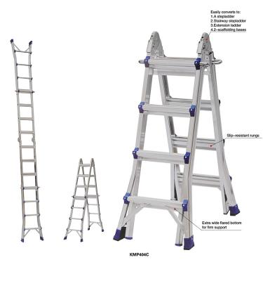 China Large Folding Ladders Aluminum Tube Scaffolding Ladder With Wheel for sale