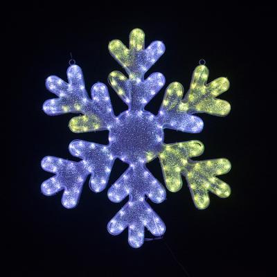 China Commercial Use Floor-Standing Christmas Lights Led Snowflake Pattern Lights for Outdoor Patio Pathway Landscape Garden for sale