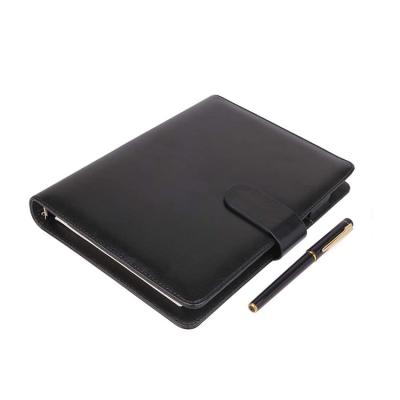 China Wholesale Custom Hardcover Loose Leaf Size Business Local Supplies PU Leather Cover Customized Notebook for sale