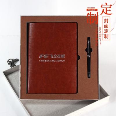 China Exquisite Promotional Hardcover Book Corporate Gift Sets Items With Gift Box Sets Holder Dairy Leather Notebook For Student & School & Office for sale