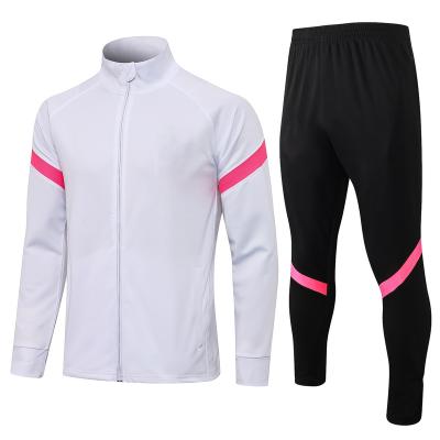 China Fabric: Latest Design 100% Polyester Soccer Jacket Full Zipper Soccer Tracksuit Sublimation Jacket Breathable Training Tracksuits for sale