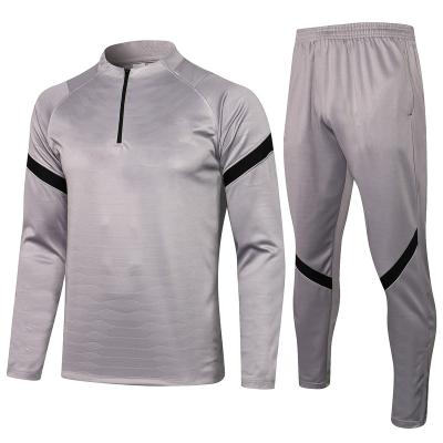 China Fabric: Custom 100% Polyester Breathable Half-Zipper Mens Training Jacket Football Running Long Sleeve Football Club Team Training Uniform for sale